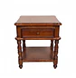 Mesa Lateral Madrid de Madera Clásica con Gaveta y Doble Estante - Miniatura 3