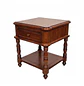 Mesa Lateral Madrid de Madera Clásica con Gaveta y Doble Estante - Miniatura 4