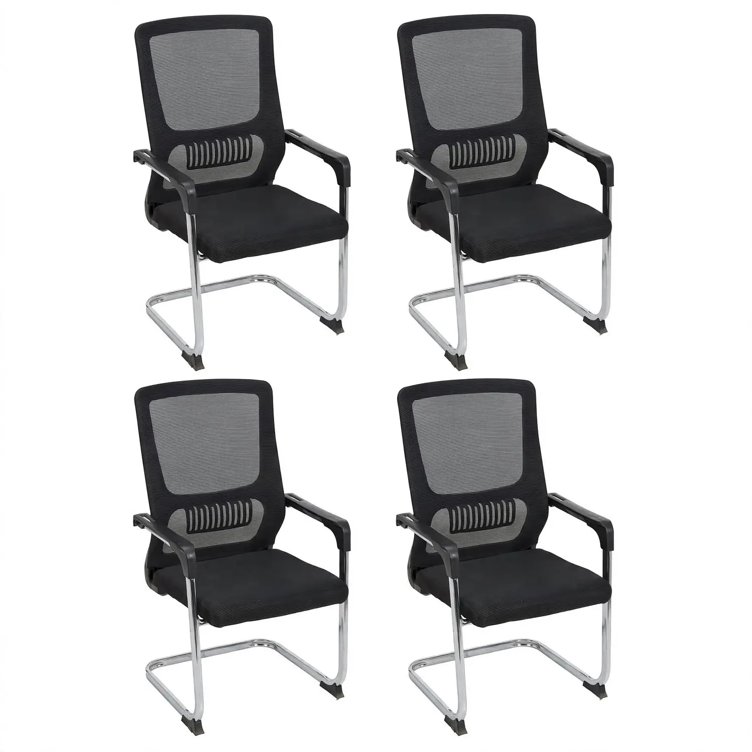 Set de 4 Silla de Visita Sofía con Respaldo de Malla y Estructura Metálica 2