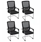 Set de 4 Silla de Visita Sofía con Respaldo de Malla y Estructura Metálica - Miniatura 2