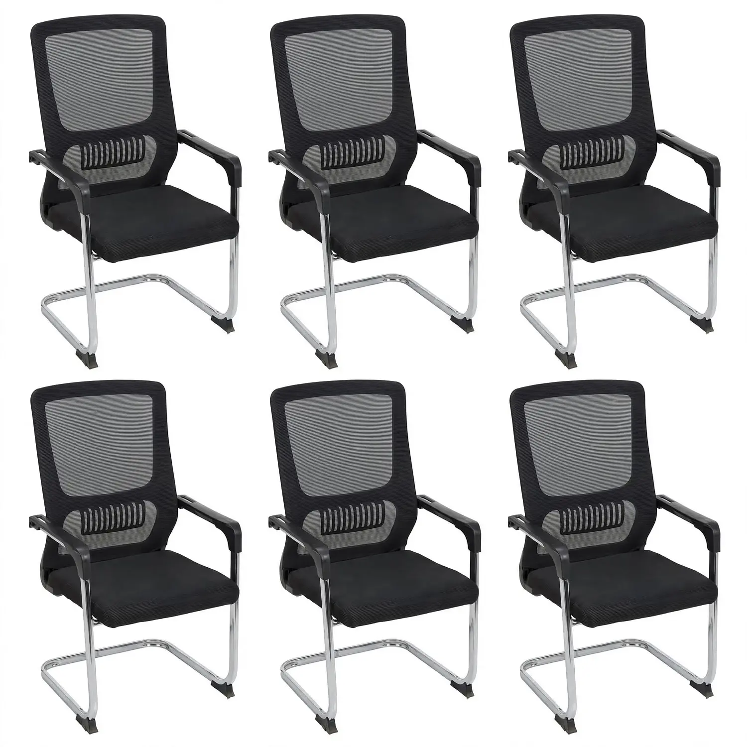 Set de 6 Silla de Visita Sofía con Respaldo de Malla y Estructura Metálica 3