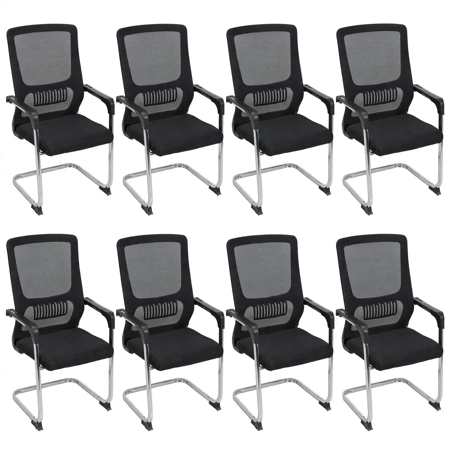 Set de 8 Silla de Visita Sofía con Respaldo de Malla y Estructura Metálica 2