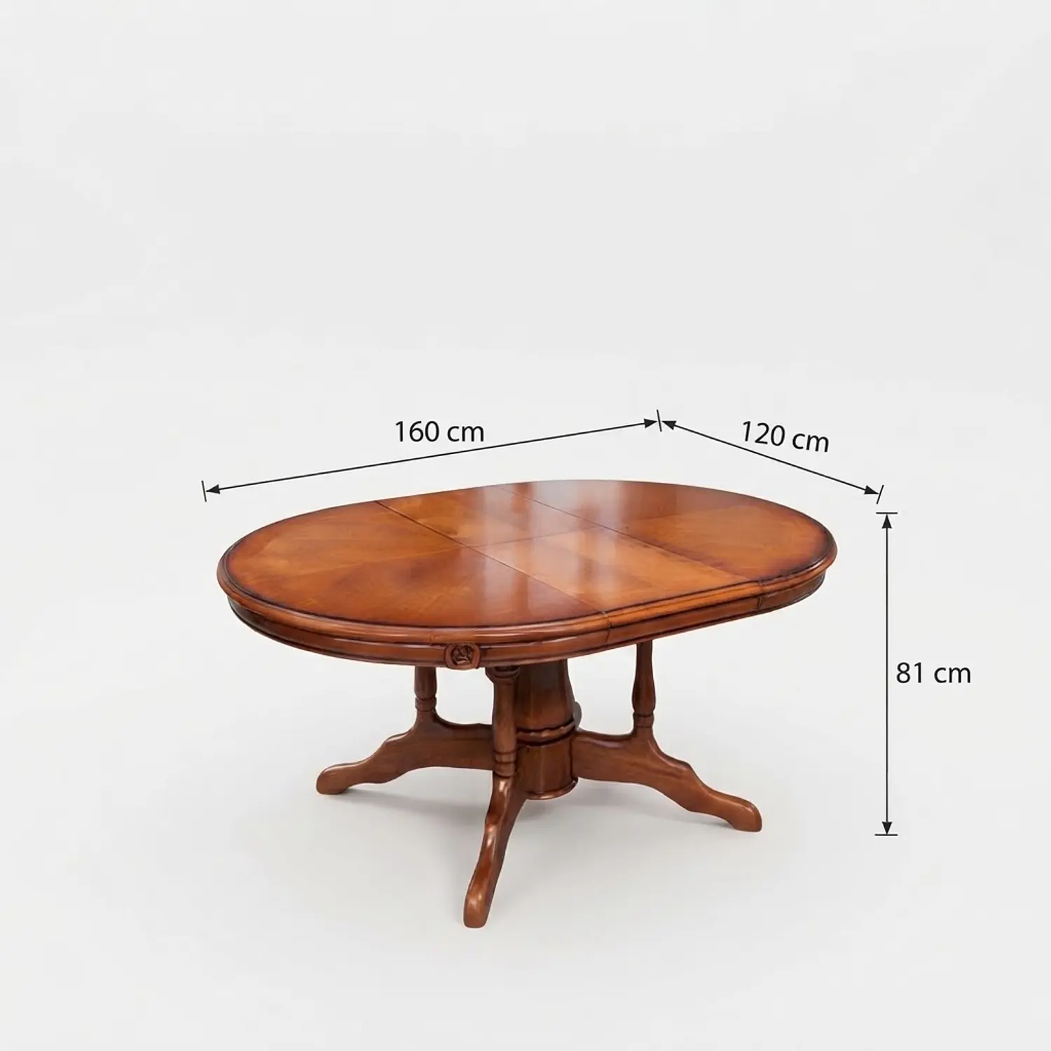 Mesa de Comedor Extensible Roble Americano | Redonda y Ovalada 120cm y 160cm 3
