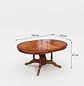 Mesa de Comedor Extensible Roble Americano | Redonda y Ovalada 120cm y 160cm - Miniatura 3
