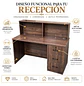 Mueble de Recepción Europa MDF Natural con 3 Gavetas - Miniatura 2