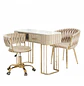 Set Manicura Profesional Mesa, Poltrona y Silla con Ruedas de Felpa - Miniatura 7