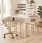 Set Manicura Profesional Mesa, Poltrona y Silla con Ruedas de Felpa - Miniatura 6