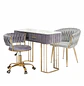 Set Manicura Profesional Mesa, Poltrona y Silla con Ruedas de Felpa - Miniatura 2