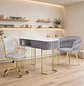 Set Manicura Profesional Mesa mas 1 Silla con Rueda y una Poltrona de Felpa Gris - Miniatura 1