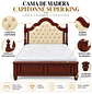 Cama de Madera Capitonné Clásica Elegante Canterbury - Miniatura 2