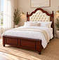 Cama de Madera Capitonné Clásica Elegante Canterbury - Miniatura 1