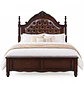 Cama King Gales Café Capitoneada de Madera Clásica Ecocuero Gales - Miniatura 2