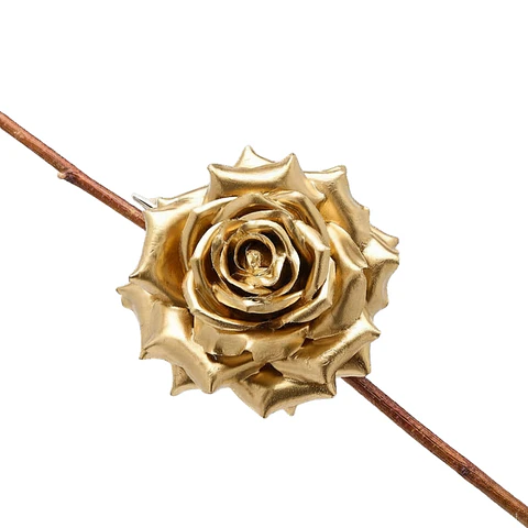 Rosa Dourada 16cm com Clip