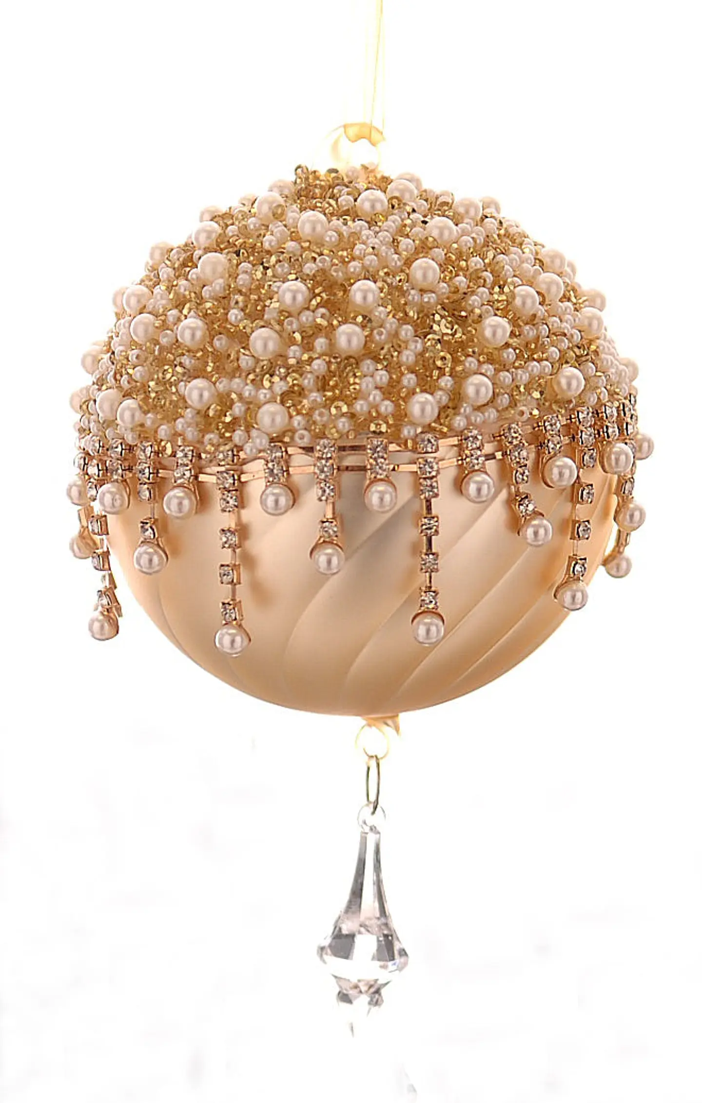 Bola Dourada com Pérolas 1