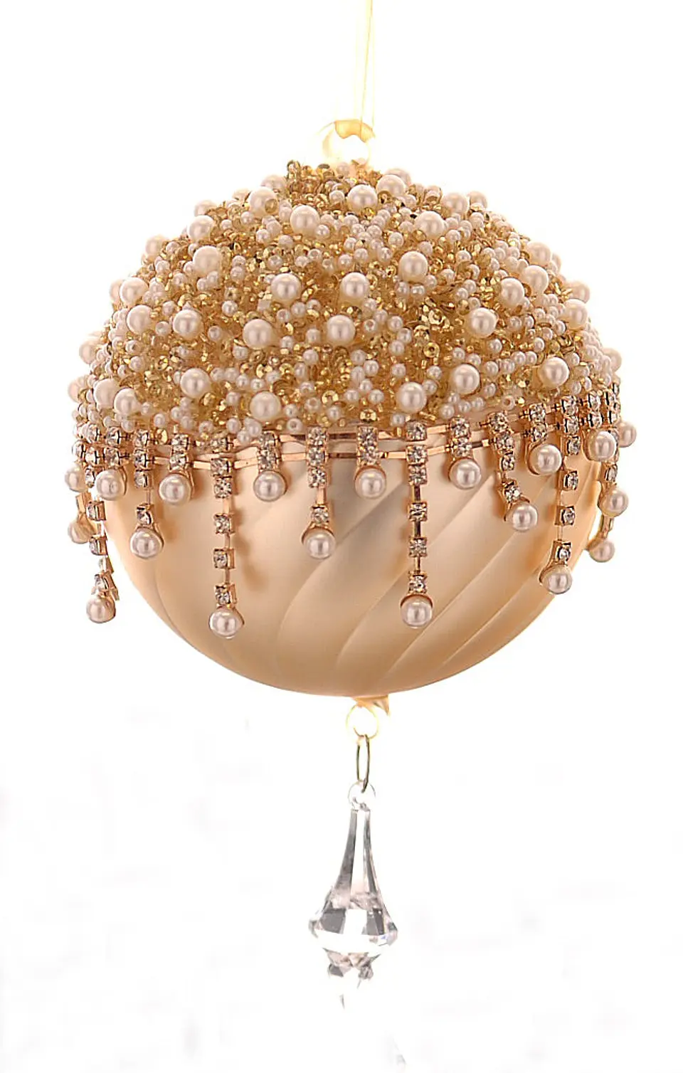Bola Dourada com Pérolas 1