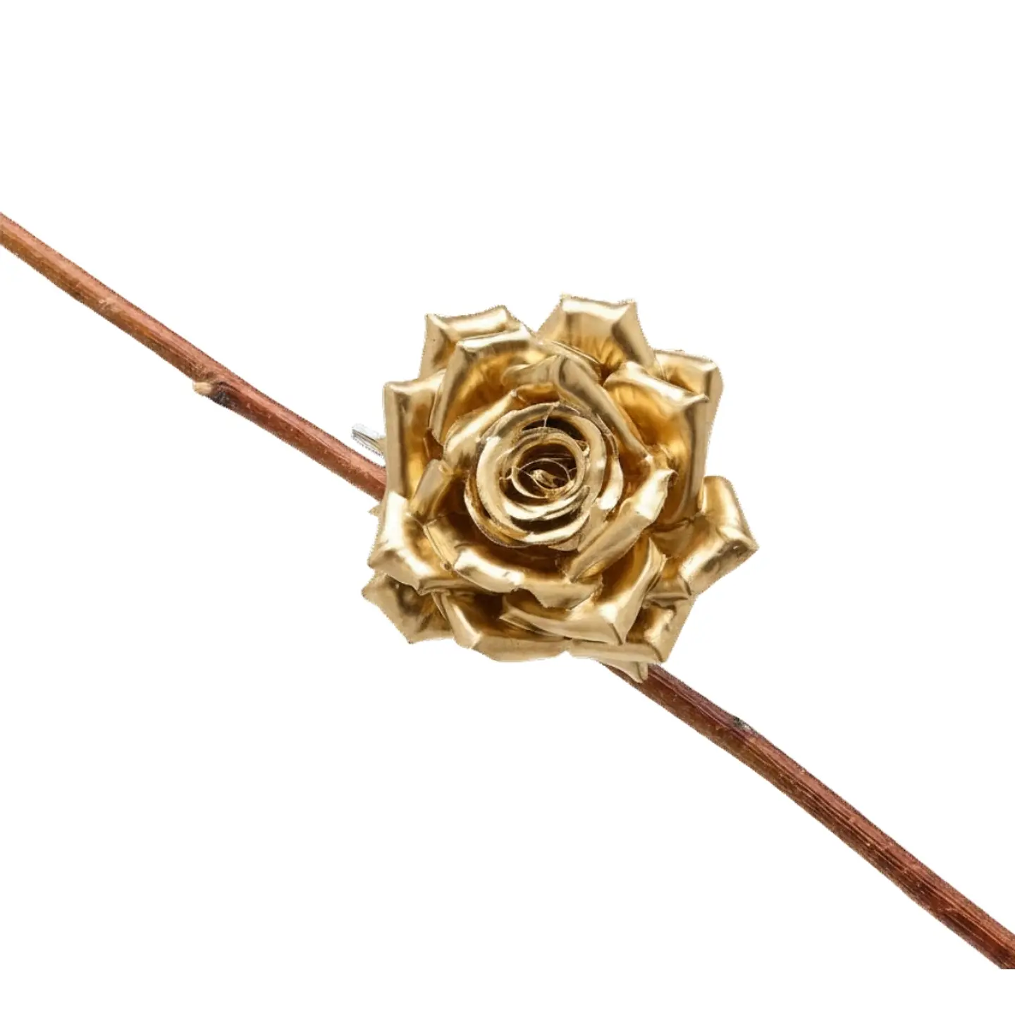 Rosa Dourada 11cm com Clip 1