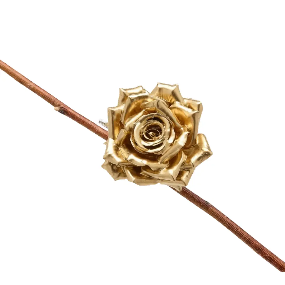 Rosa Dourada 11cm com Clip 1