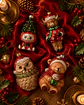 Vaca Highland com Barrete de Natal - Thumbnail 3