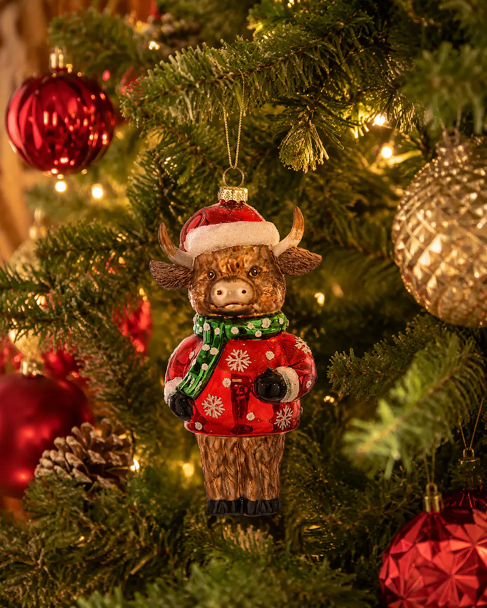 Vaca Highland com Barrete de Natal 2