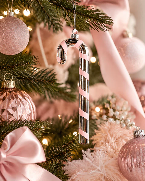 Bengala de Natal Rosa