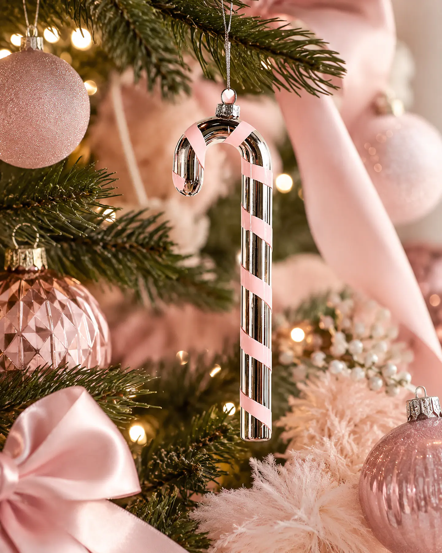 Bengala de Natal Rosa 2