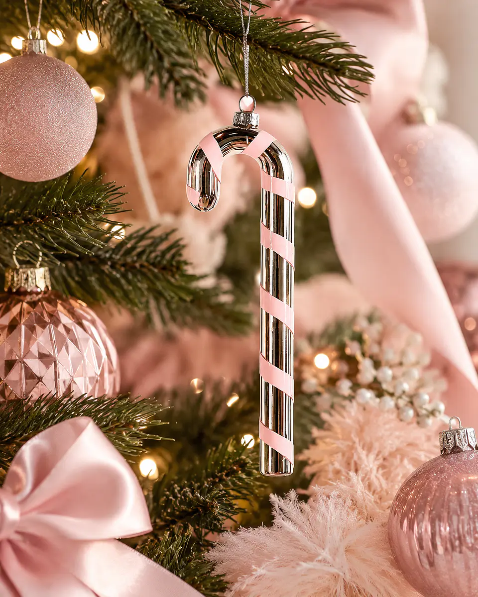 Bengala de Natal Rosa 2