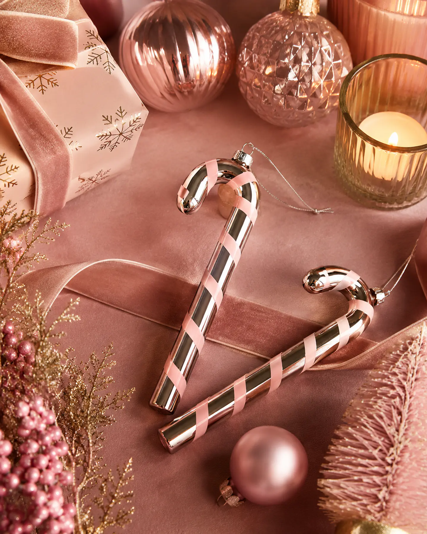 Bengala de Natal Rosa 3