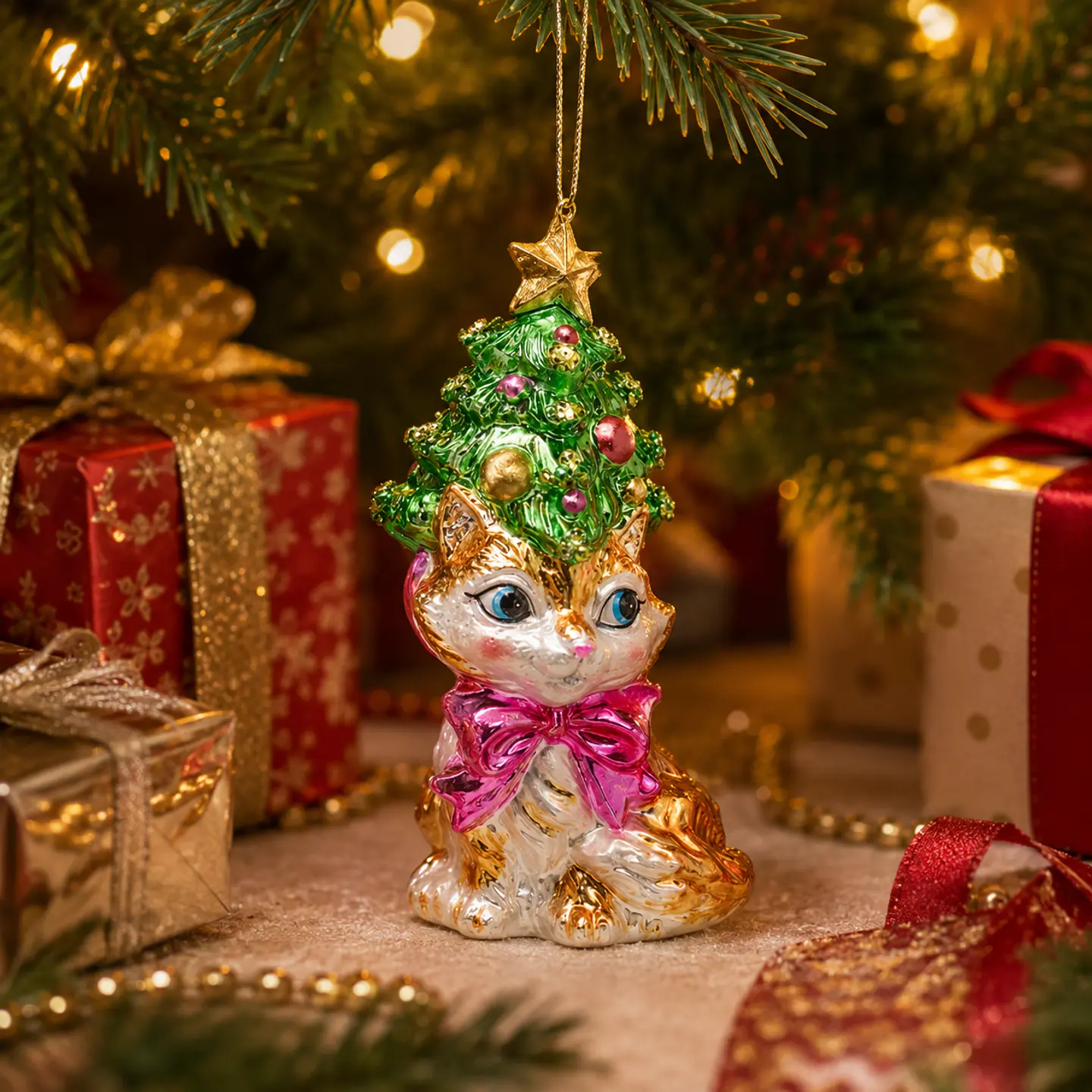 Gato Árvore de Natal 2
