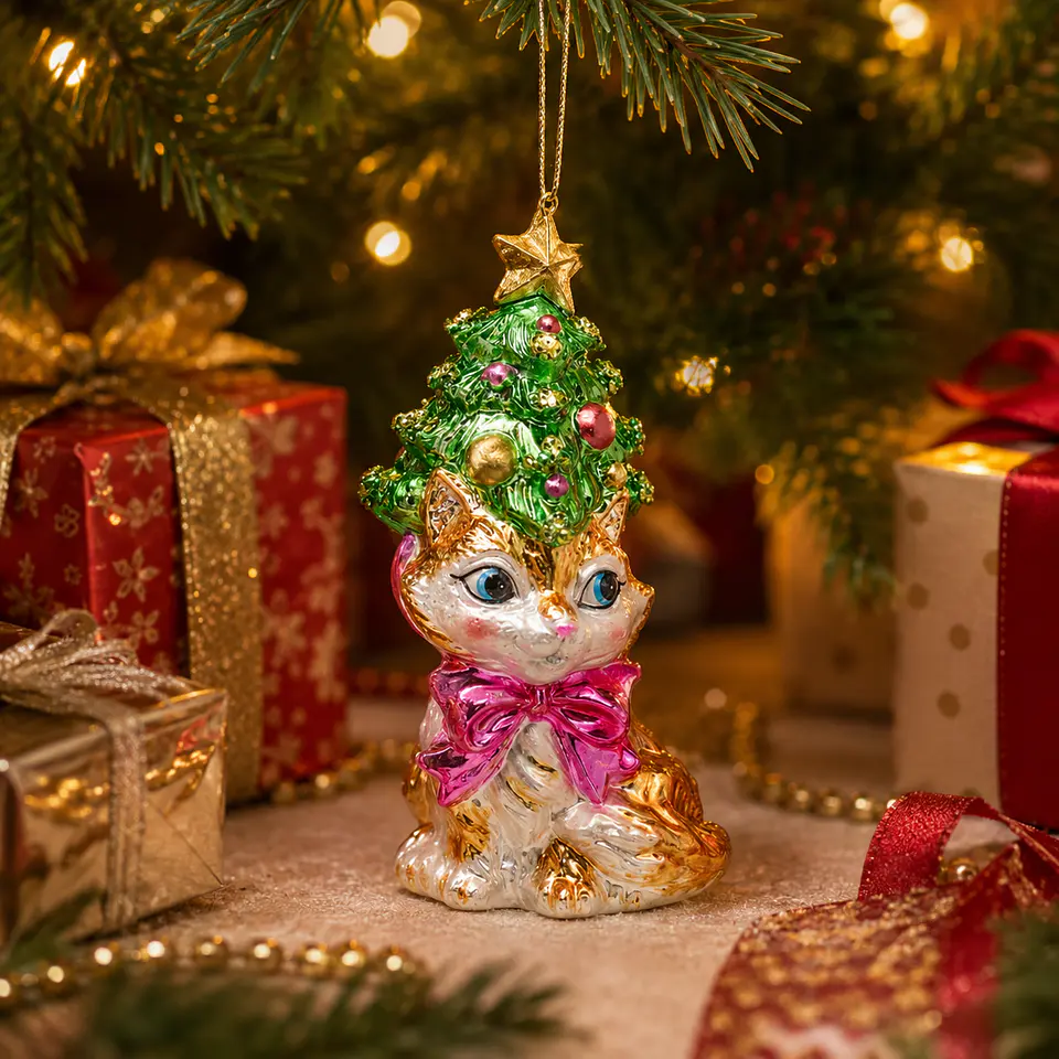 Gato Árvore de Natal 2