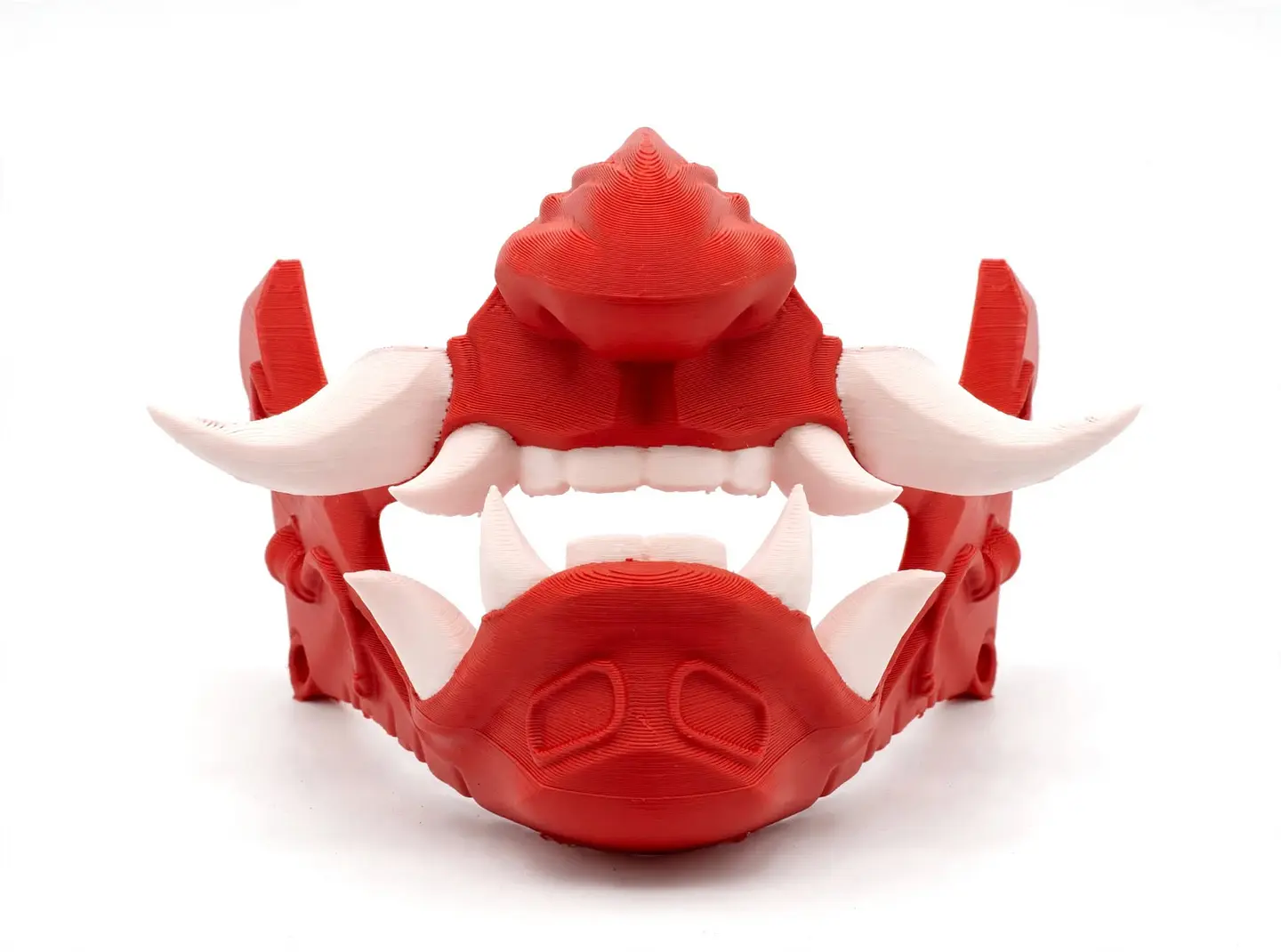 Soporte Oni Rojo para Control PS5 / Xbox - Máscara Demonio Japonesa 3D 3