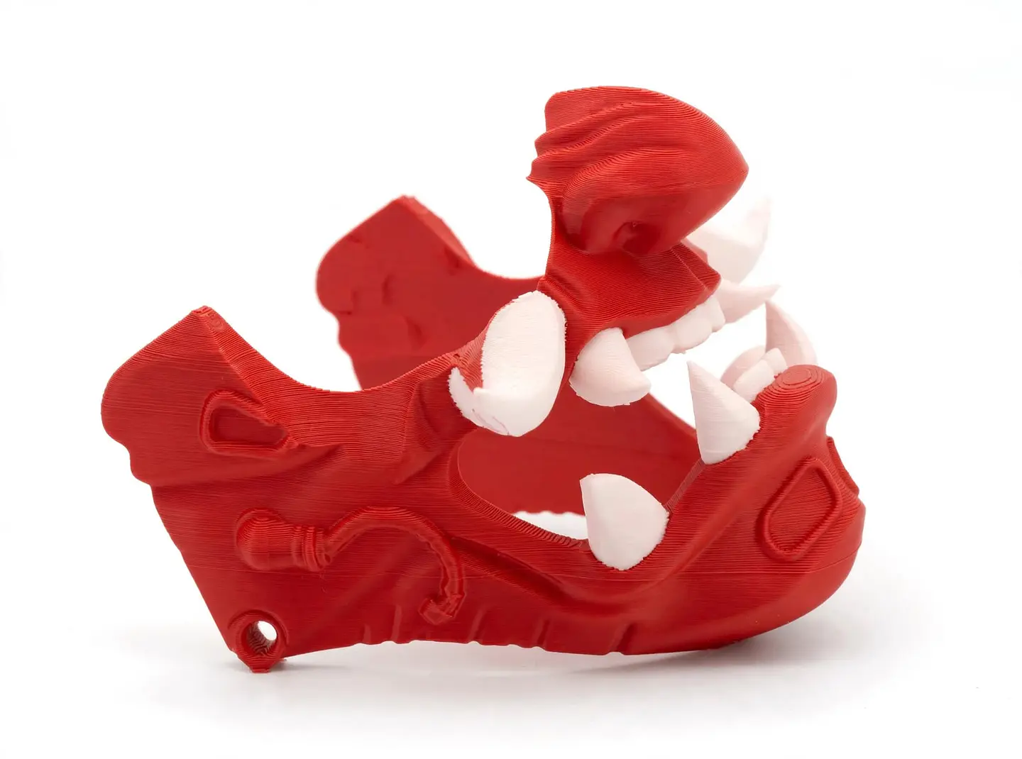 Soporte Oni Rojo para Control PS5 / Xbox - Máscara Demonio Japonesa 3D 4