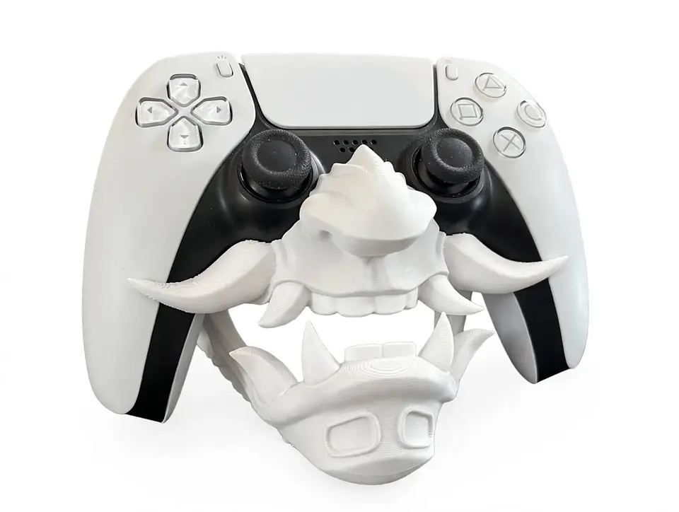 Soporte Oni Blanco para Control PS5 / Xbox - Máscara Demonio Japonesa 3D 2