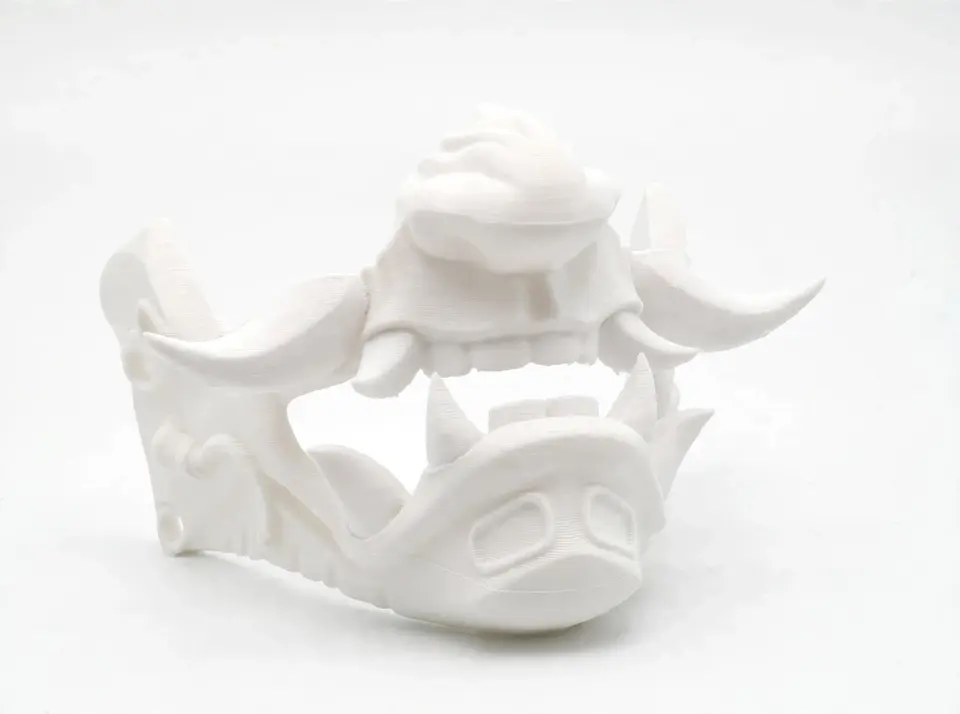 Soporte Oni Blanco para Control PS5 / Xbox - Máscara Demonio Japonesa 3D 3