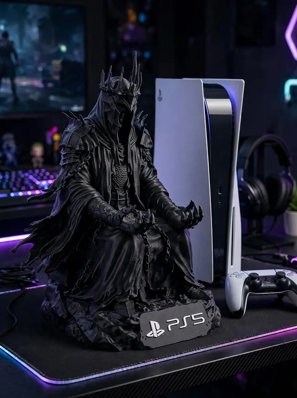 Soporte Joystick PS5 Señor Oscuro Sauron Tamaño XL 4
