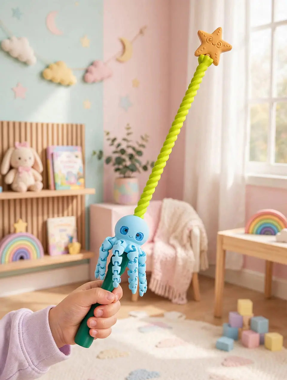 Varita magica + pulpo articulado sensorial 1
