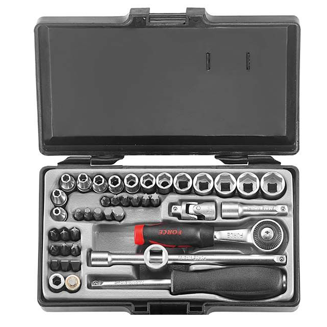 Juego de Dados 1/4” 42 Piezas – Force 2421 – Profesional y Compacto 1