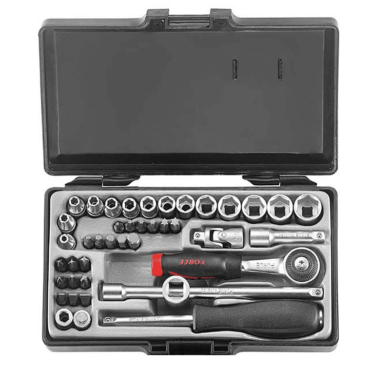 Juego de Dados 1/4” 42 Piezas – Force 2421 – Profesional y Compacto 1