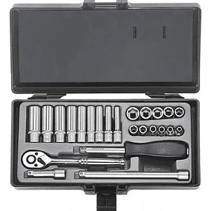 Juego de Dados Cortos y Largos 1/4” 24 Piezas Force 2253