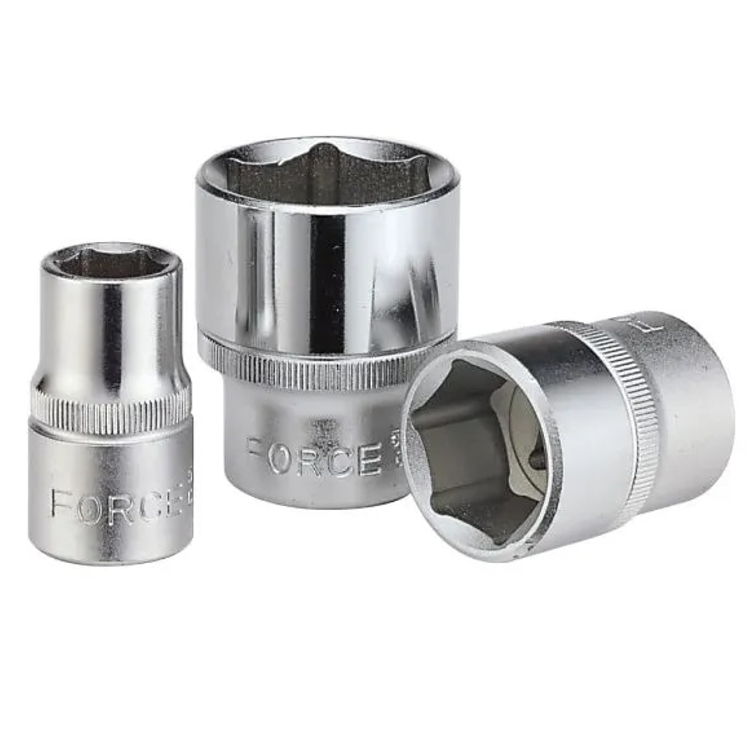 Dado Hexagonal corto mando de 1/4 en pulgadas de 5/32 a 9/16 marca force 1