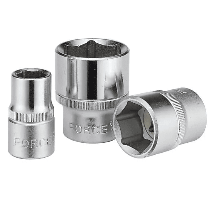 Dado Hexagonal corto mando de 1/4 en pulgadas de 5/32 a 9/16 marca force 1