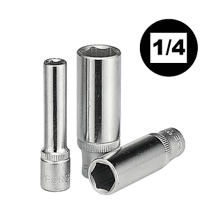 Dado Hexagonal largo mando de 1/4 de 4 a 14 mm marca force