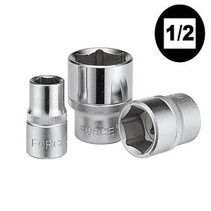 Dado Hexagonal Corto Mando de 1/2 de 1/4 a 1.1/4 en pulgadas Marca Force