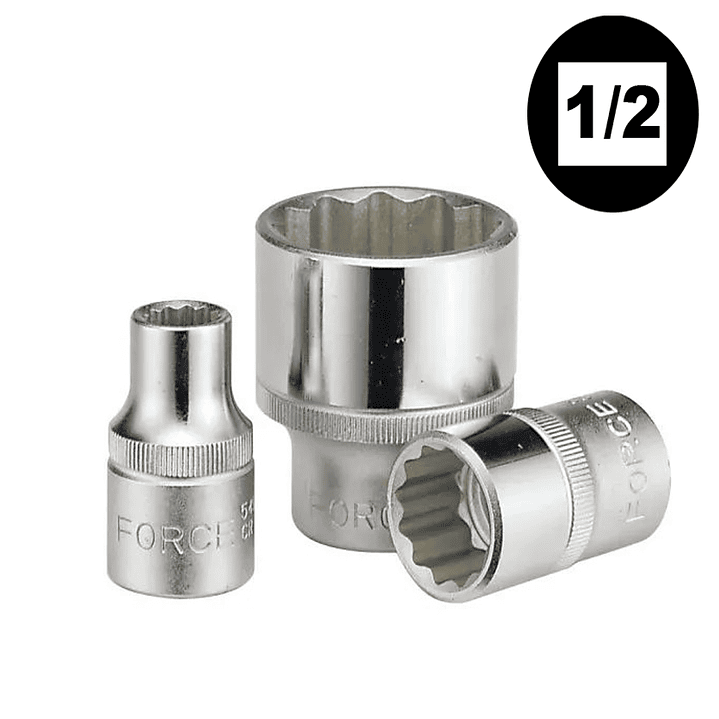 Dado poligonal mando de 1/2 de 1/4 a 1.1/4 en pulgadas marca force 1