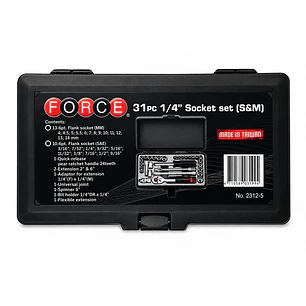 Juego de Dados FORCE 2312-5 Mando De 1/4