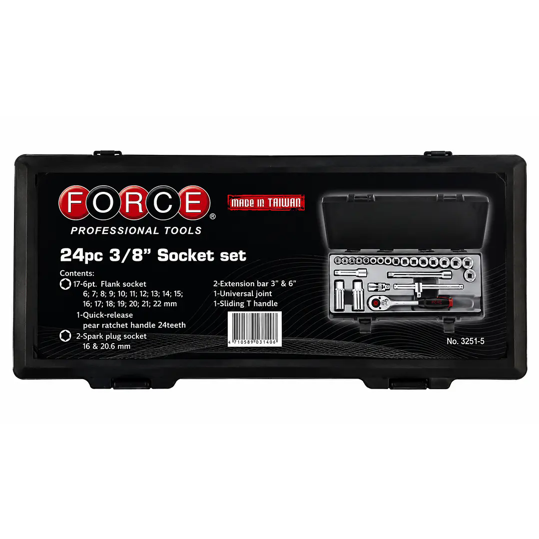Juego de Dados FORCE 3251-5 3/8