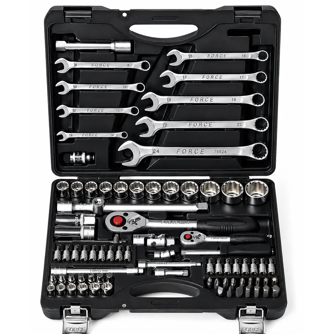 Juego de Dados y Llaves FORCE 4821-9 1/4
