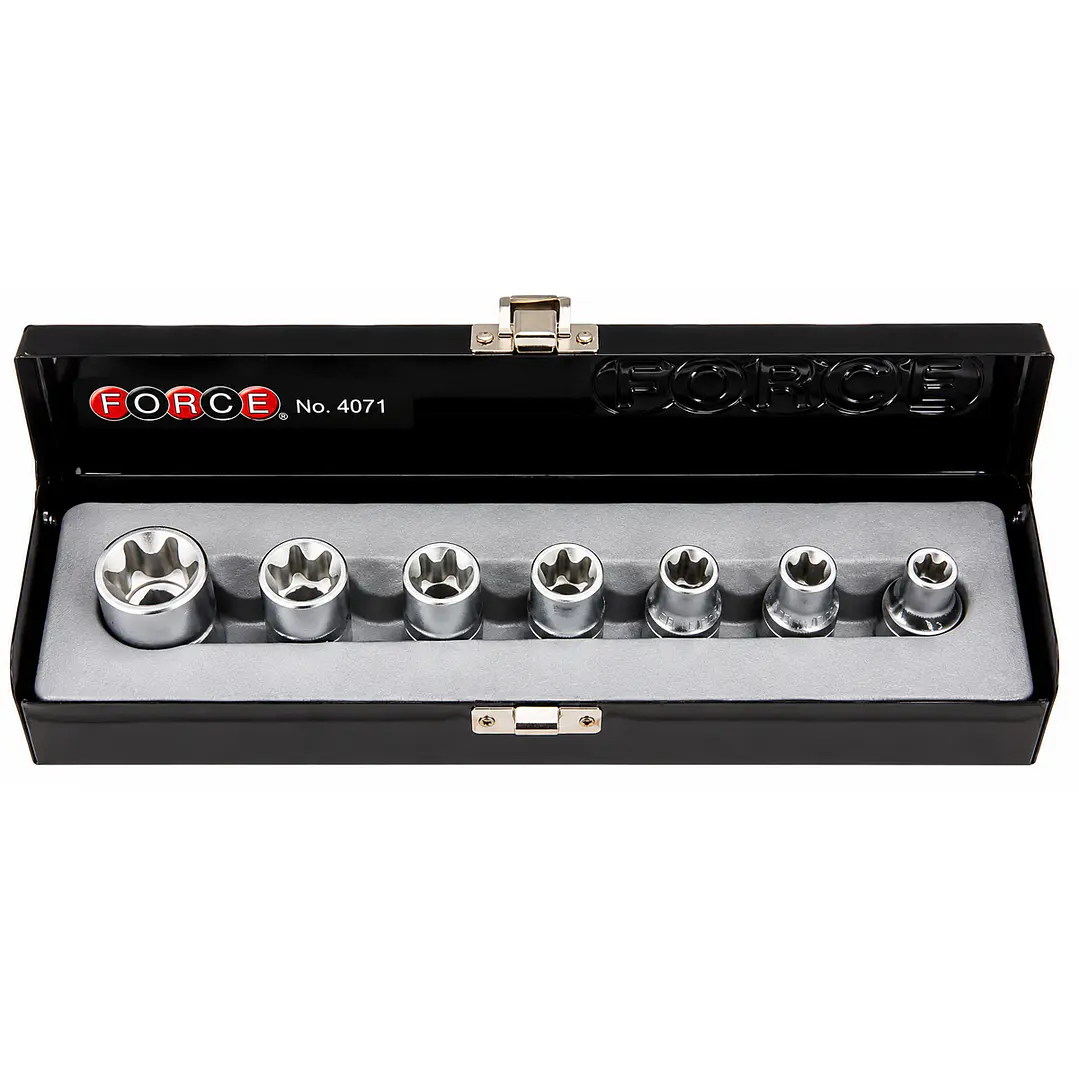 Juego de Dados Torx Hembra FORCE 4071 1/2