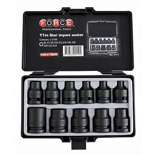 Juego de Dados Torx Hembra de Impacto FORCE 4117 1/2