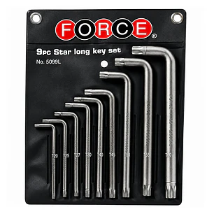Juego de Llaves Torx Largas FORCE 5099L – 9 Piezas T20 a T60
