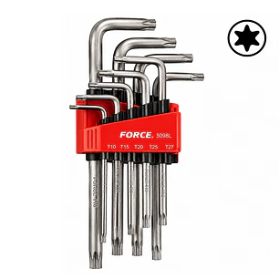 Juego de Llaves Torx Largas FORCE 5098L – 9 Piezas T10 a T50